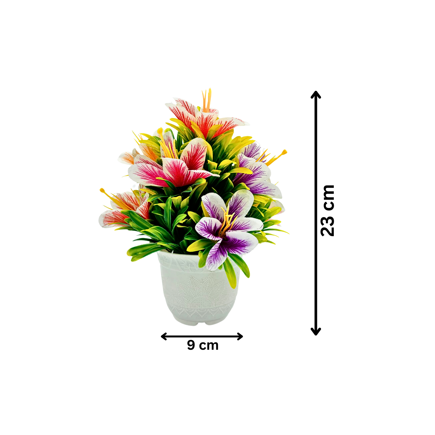 Artificial Plants with Pot Showcase Decoration Plants Flowers | Fake Plant | Artificial Plants for Home Decor Office Gifting Plants Decorative Potted Plants (RV-AP20) - Image 2